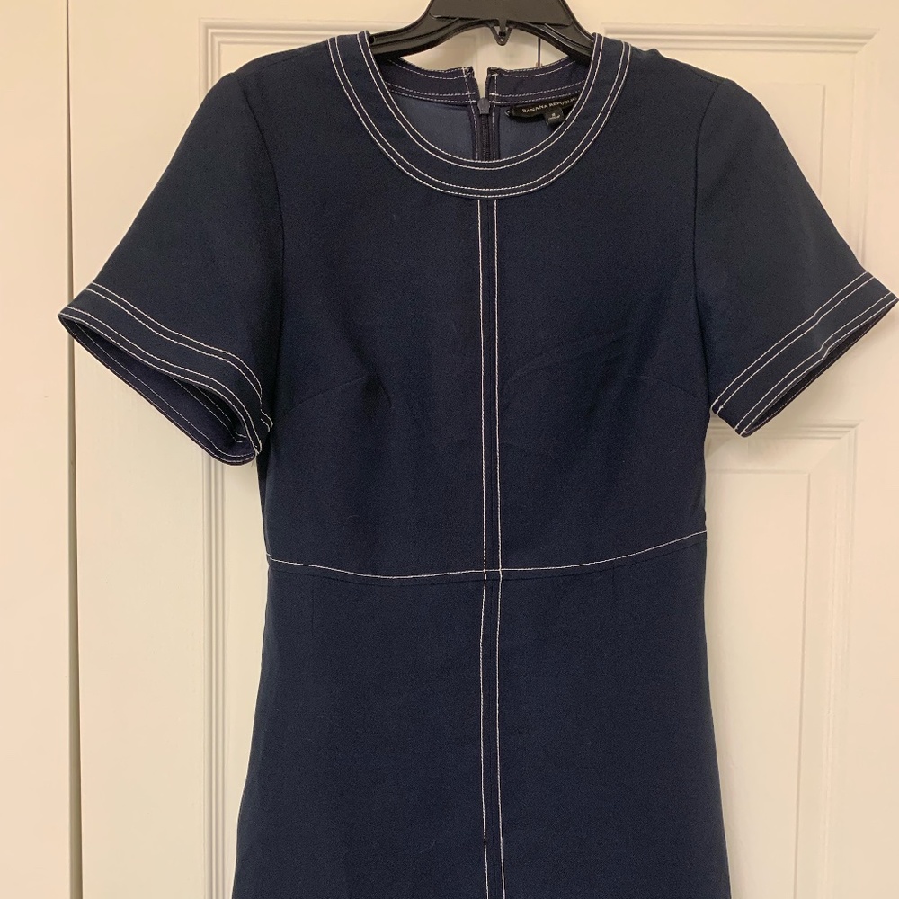 Navy Blue Banana Republic Dress, Size 2